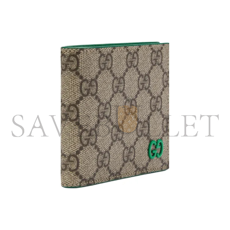GUCCI GREEN INTERIOR GG BI-FOLD WALLET 768243 (21*9cm)